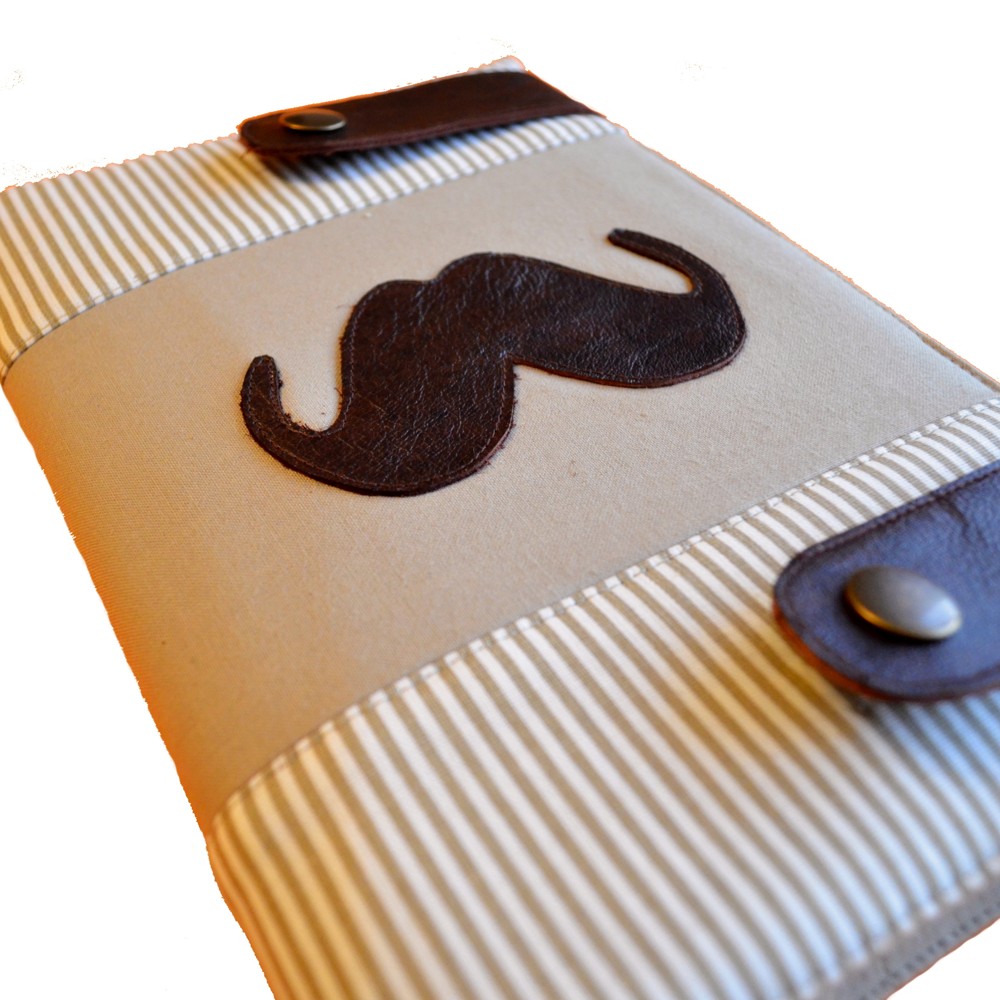 Obal na knihu / diář "Moustache"