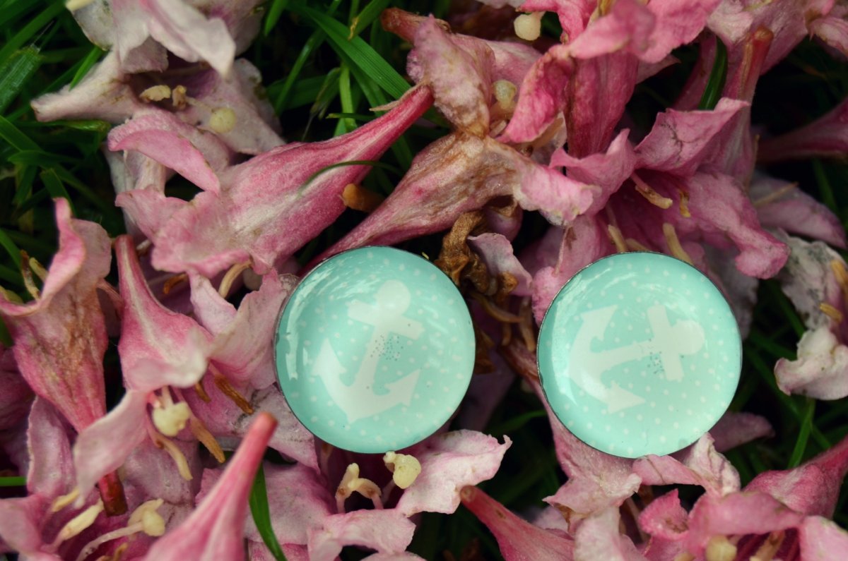 Dámské manžetové knoflíčky mintové