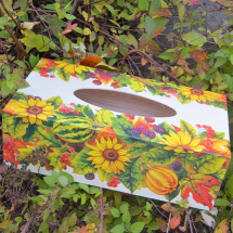 krabička na kapesníky dýně a slunečnice