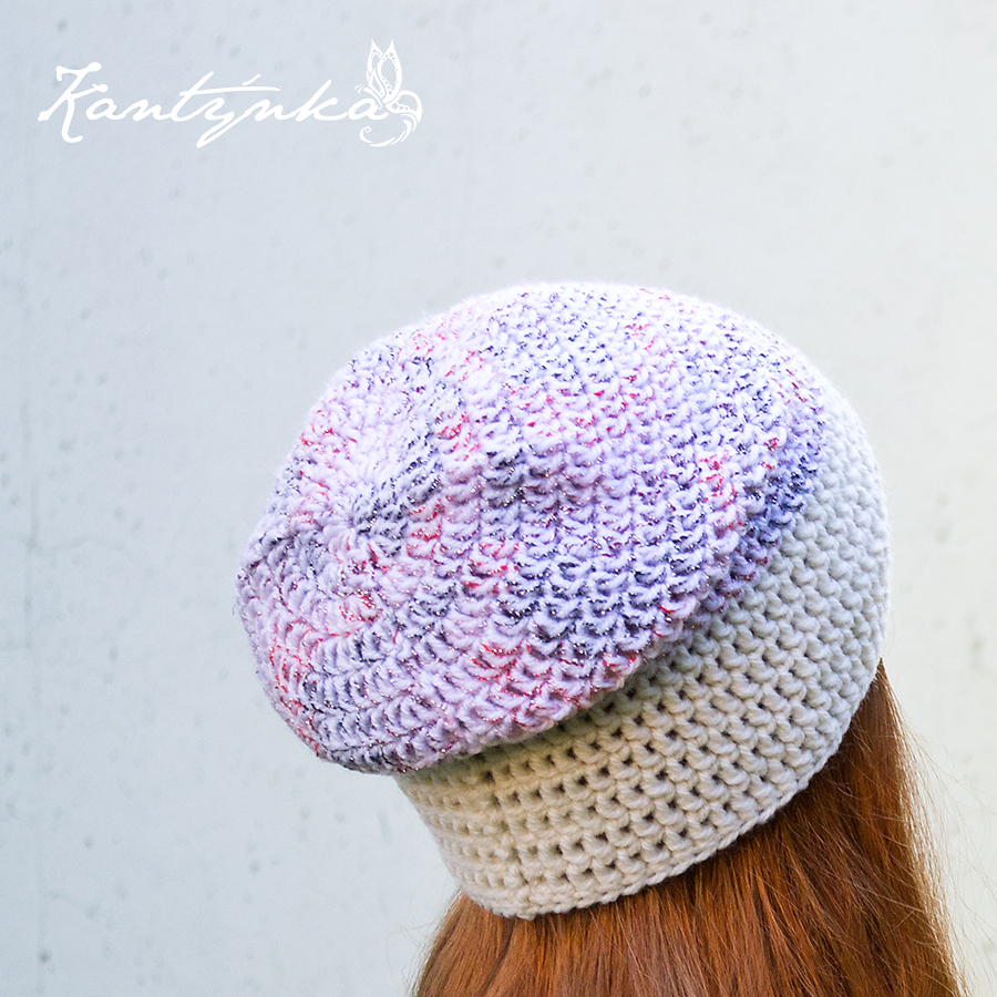 Dámská dlouhá třpytivá čepice