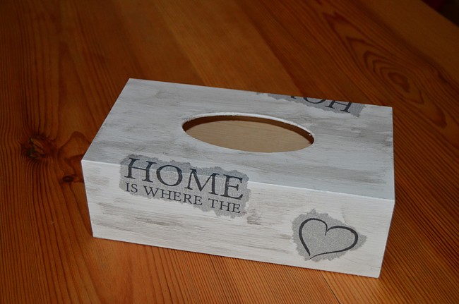 krabička na kapesníky HOME patina