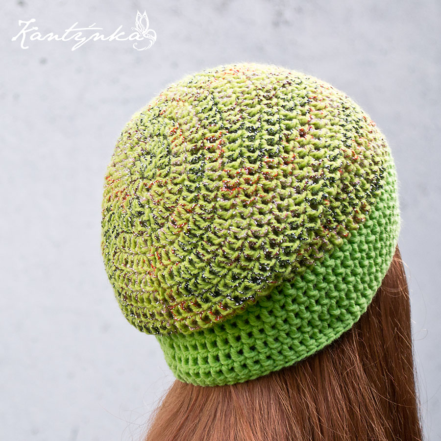 Dámská dlouhá třpytivá čepice