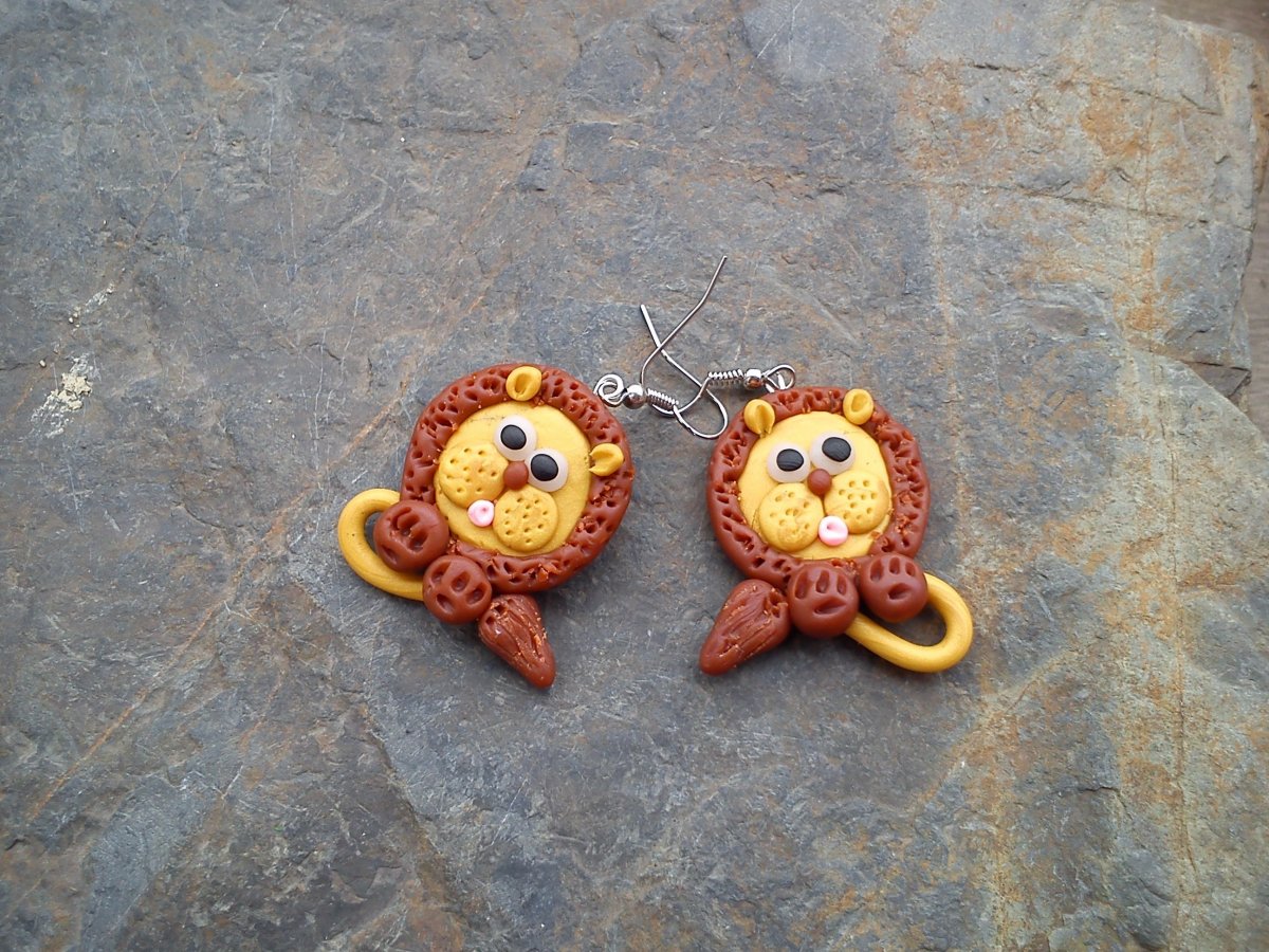 Visací náušky - lvíčci