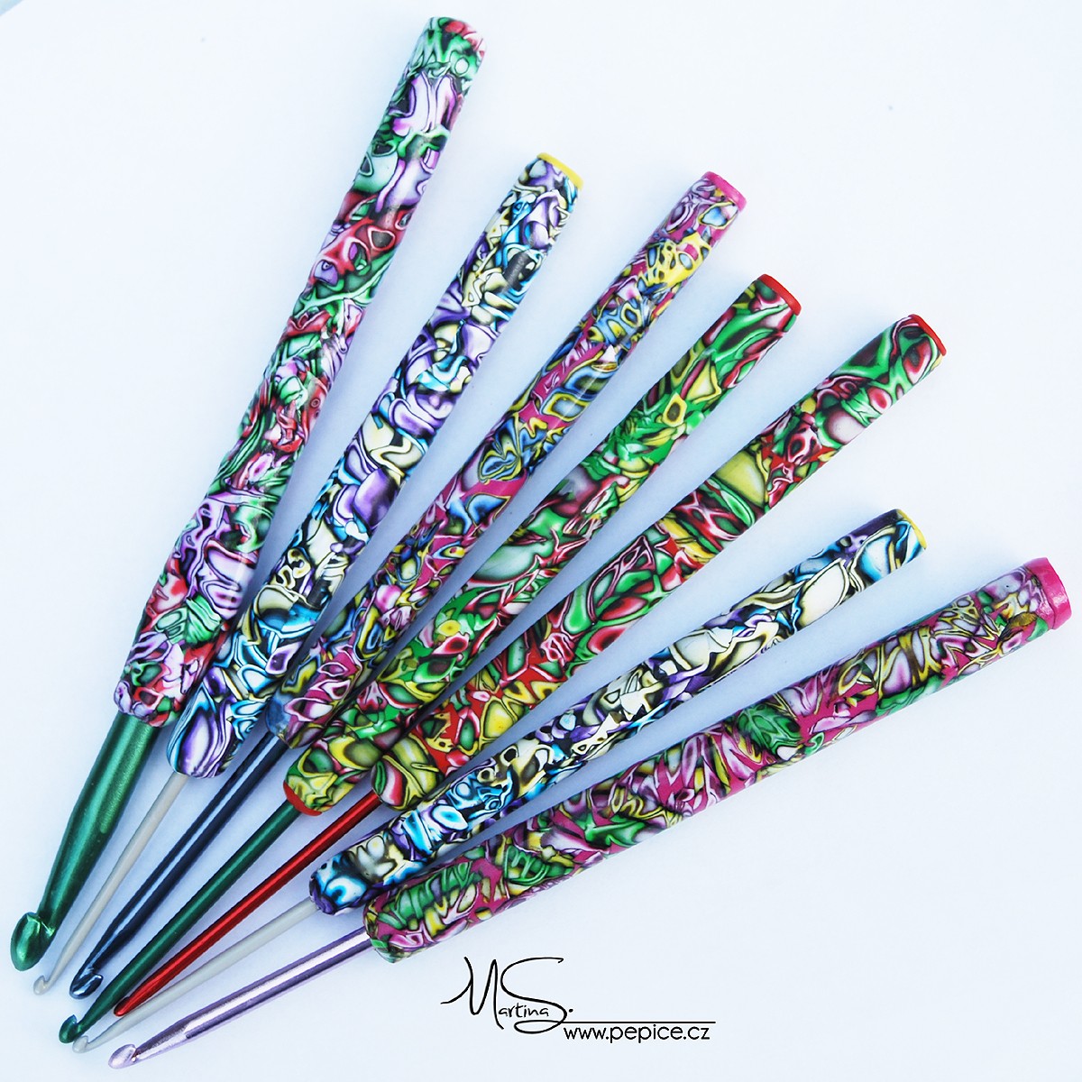 Háčky ozdobené fimem - na objednávku