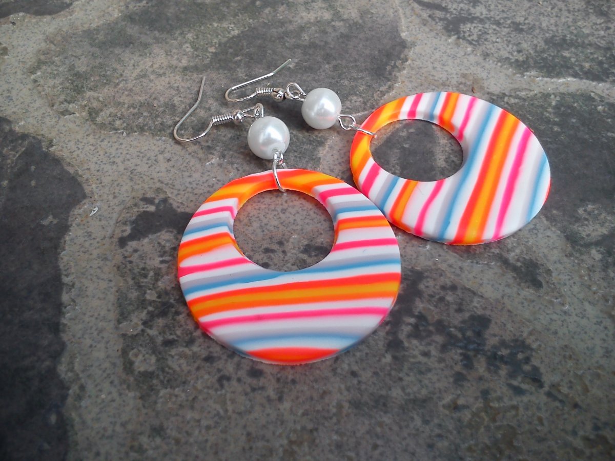 Proužkování - náušnice