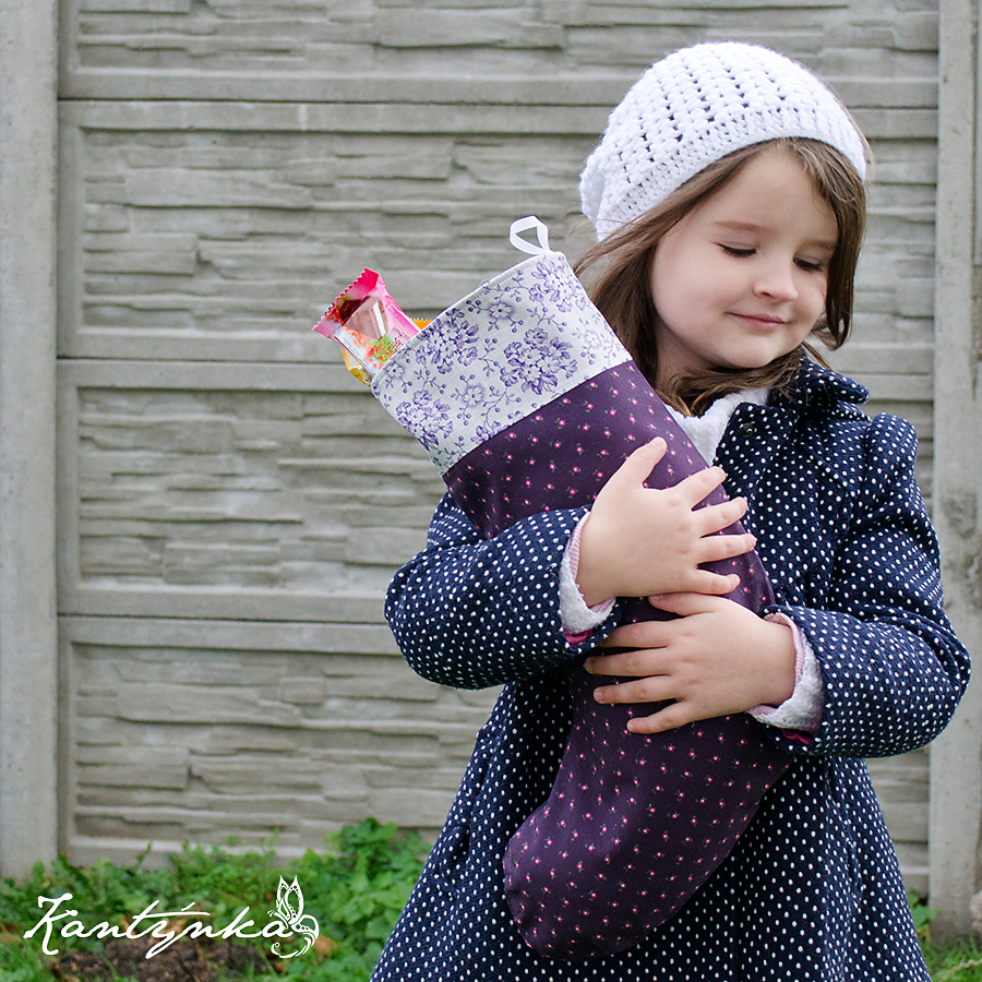 Mikulášská punčocha fialková