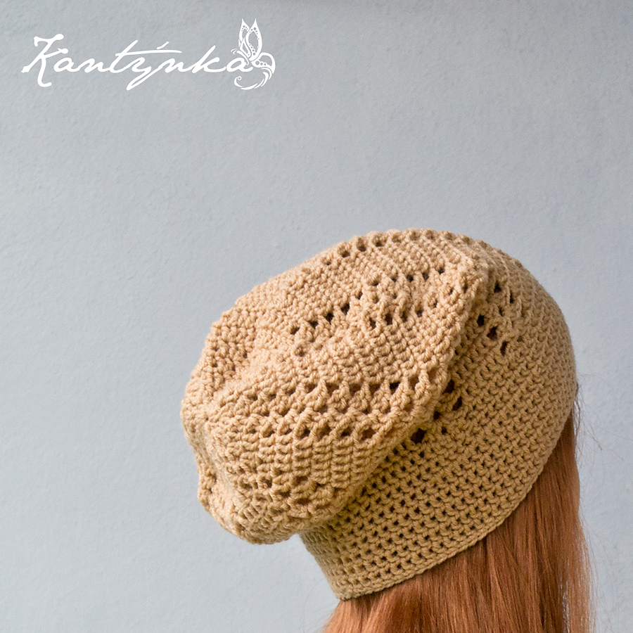 Dámská dlouhá čepice tmavě béžová