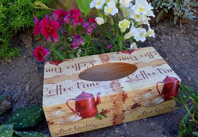 krabička na kapesníky coffee time