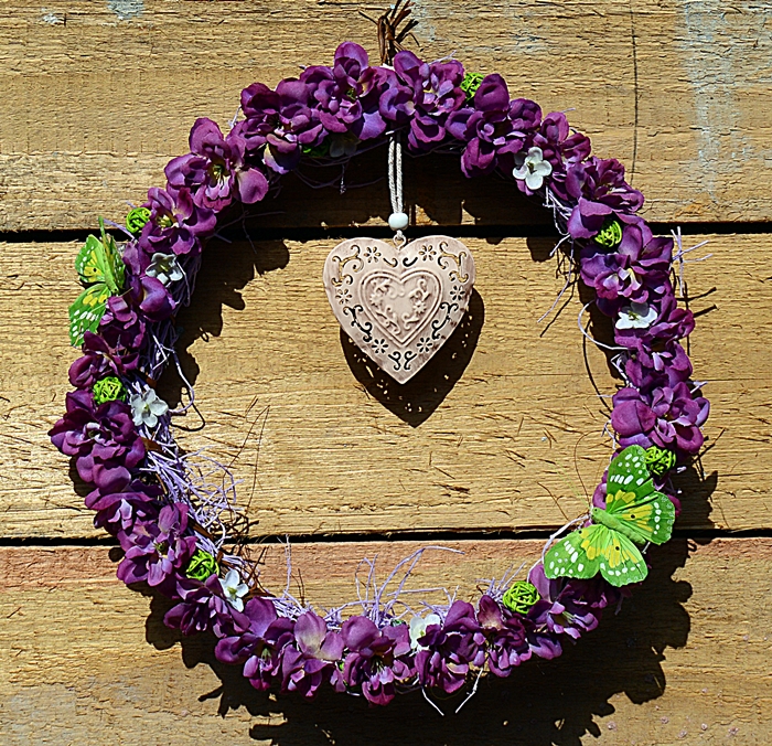 romantický fialový se srdcem (bez motýlků)