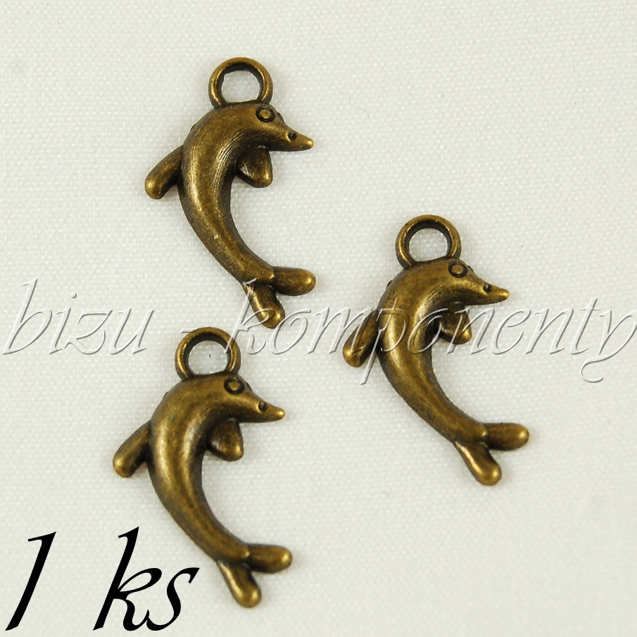 Delfínek, bronzová barva (02 1080)