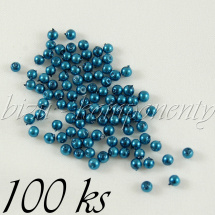 Petrolejové voskované perle 3mm 100ks (01 0433)