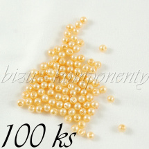 Zlatavé voskované perle 3mm 100ks (01 0431)