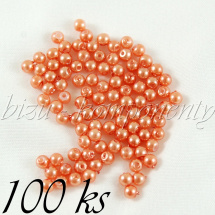 Meruňkové voskované perle 3mm 100ks (01 0432)
