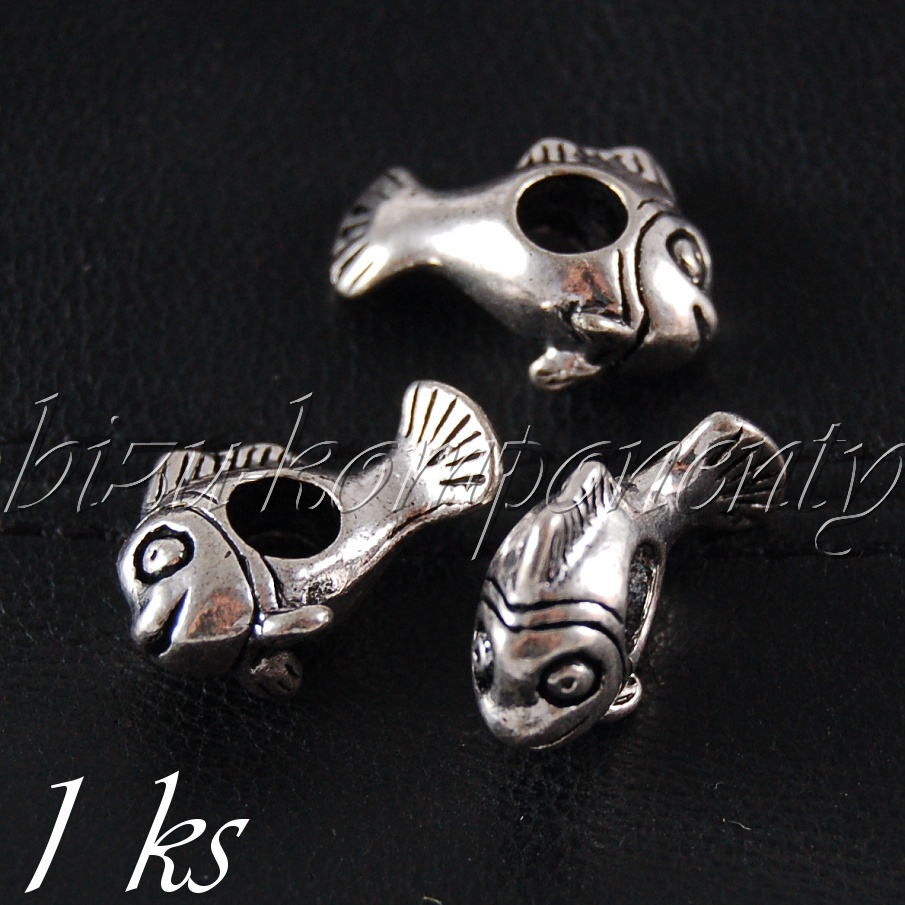 Kovový korálek rybka (28 0093)