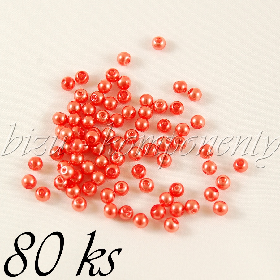 Meruňkové perle 4mm 80ks (01 0442)