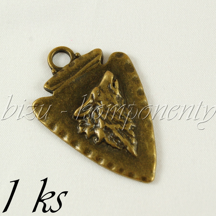 Hrot s vlkem, bronzová barva (02 0169)