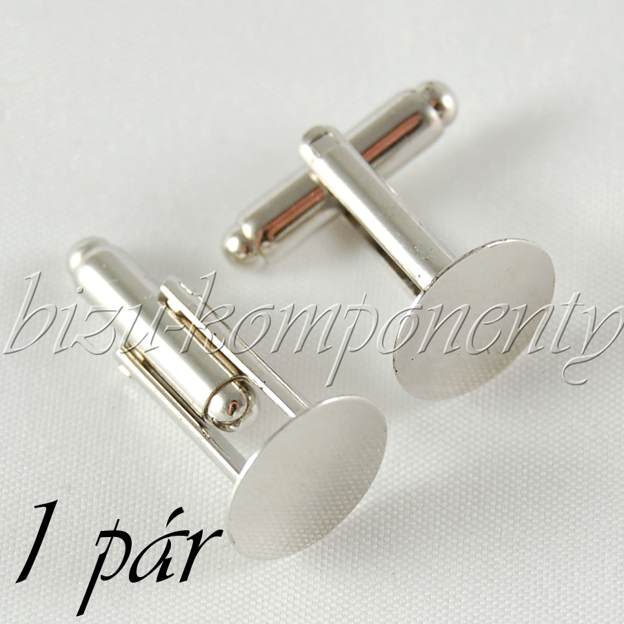 Stříbrné manžetové knoflíčky s kulatou ploškou 12mm (27 0004)