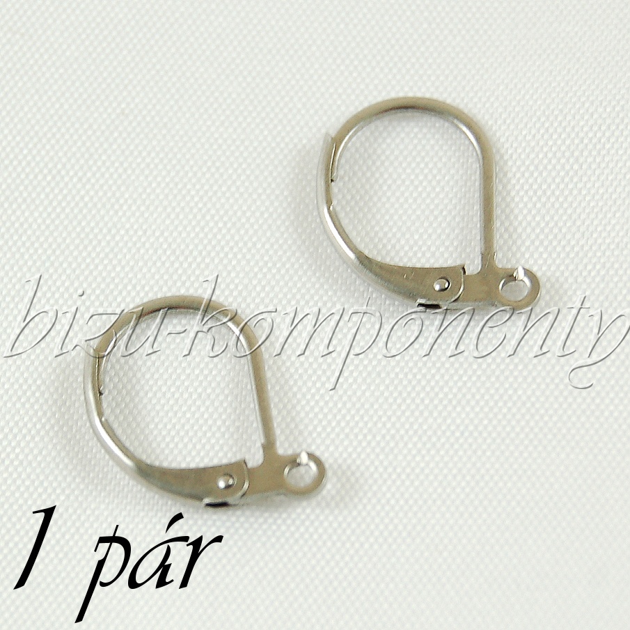 Jednoduché francouzské zapínání z chirurgické oceli 1pár (16 0003)