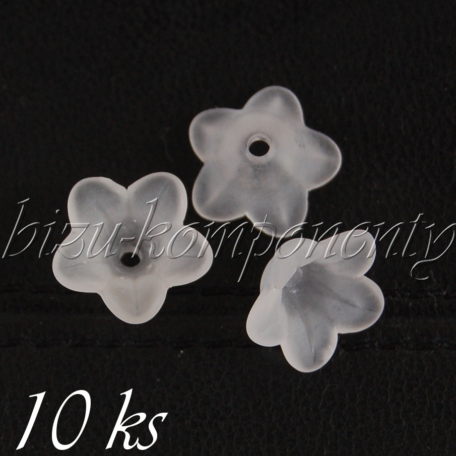 Menší bílé akrylové zvonečky (01 0116)