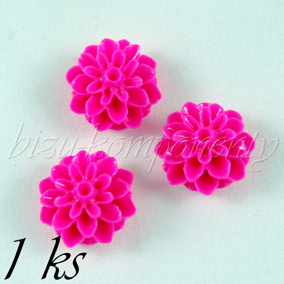 Růžový kabošon jiřinka (35 0037)