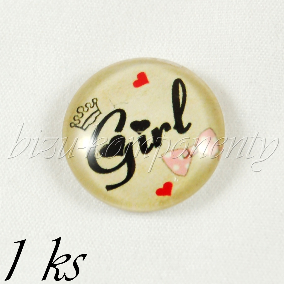 Skleněný kabošon girl (35 2005)
