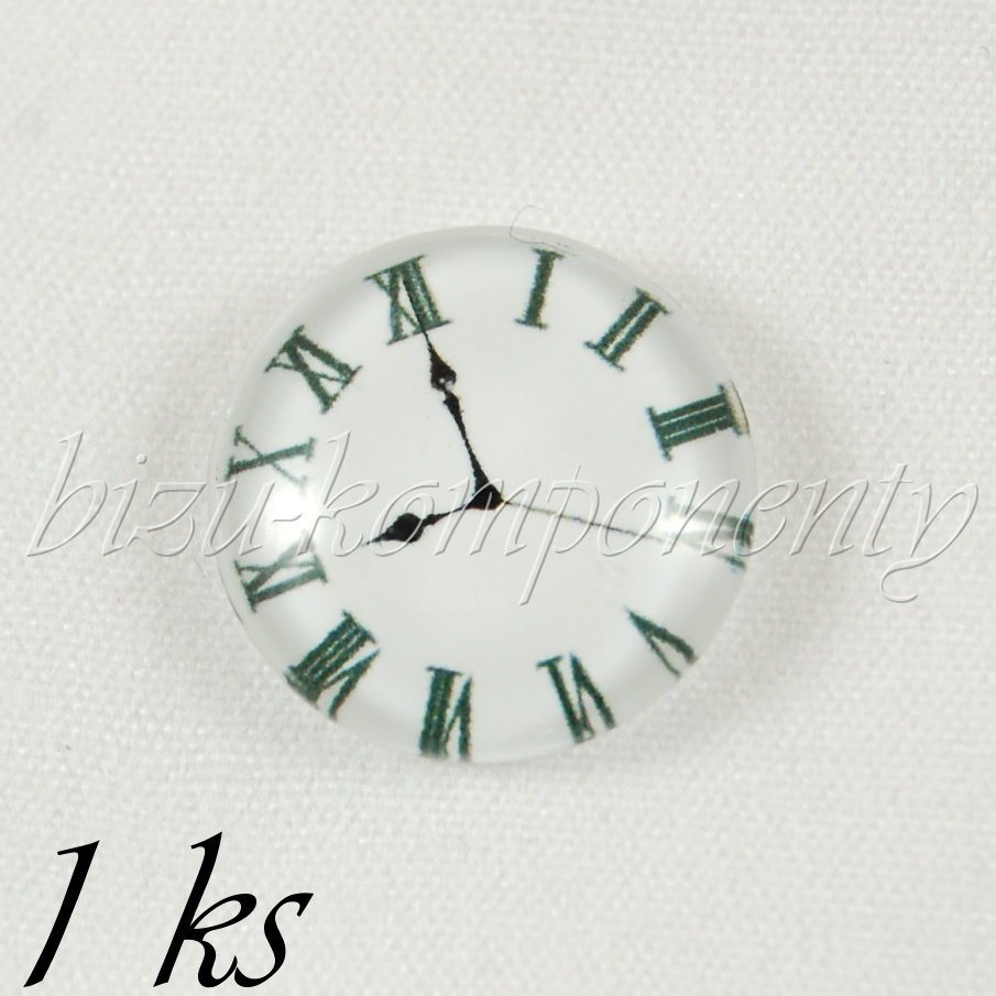 Skleněný kabošon hodiny (35 2006)