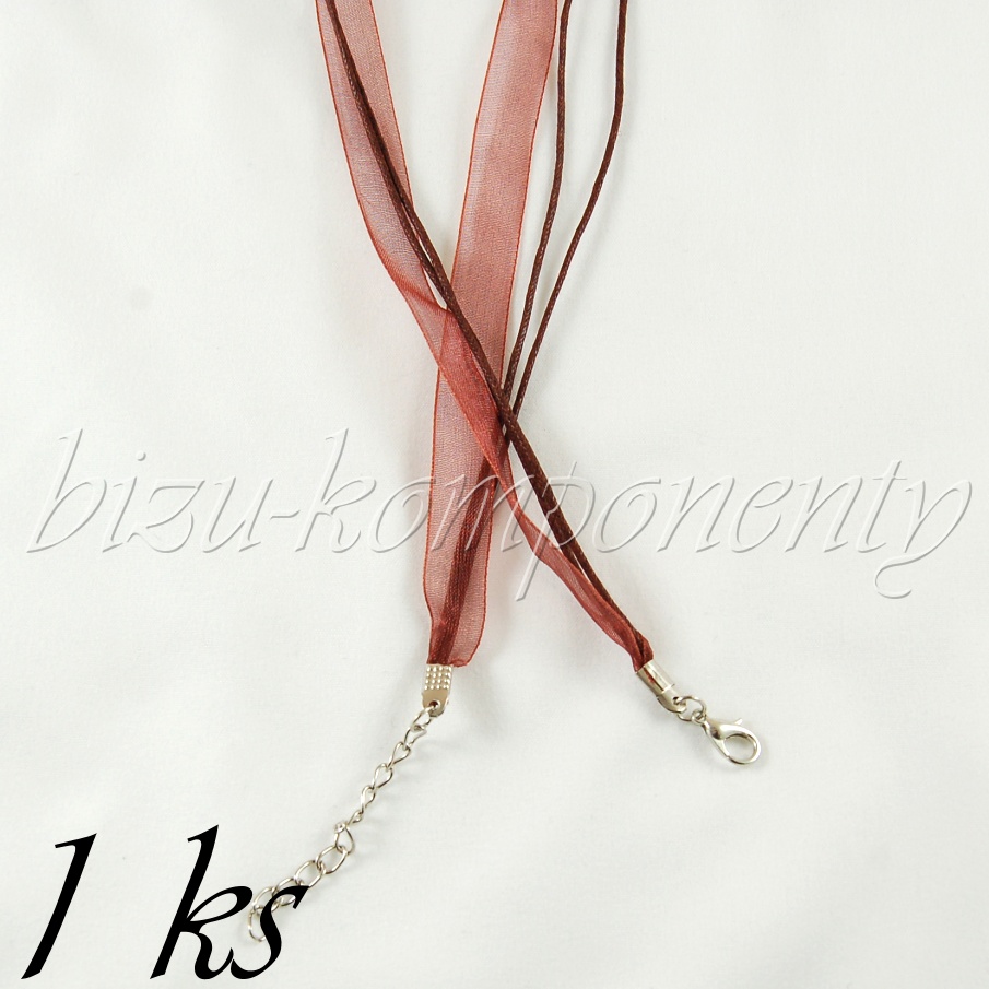 Tmavě hnědý náhrdelník (40 3026)