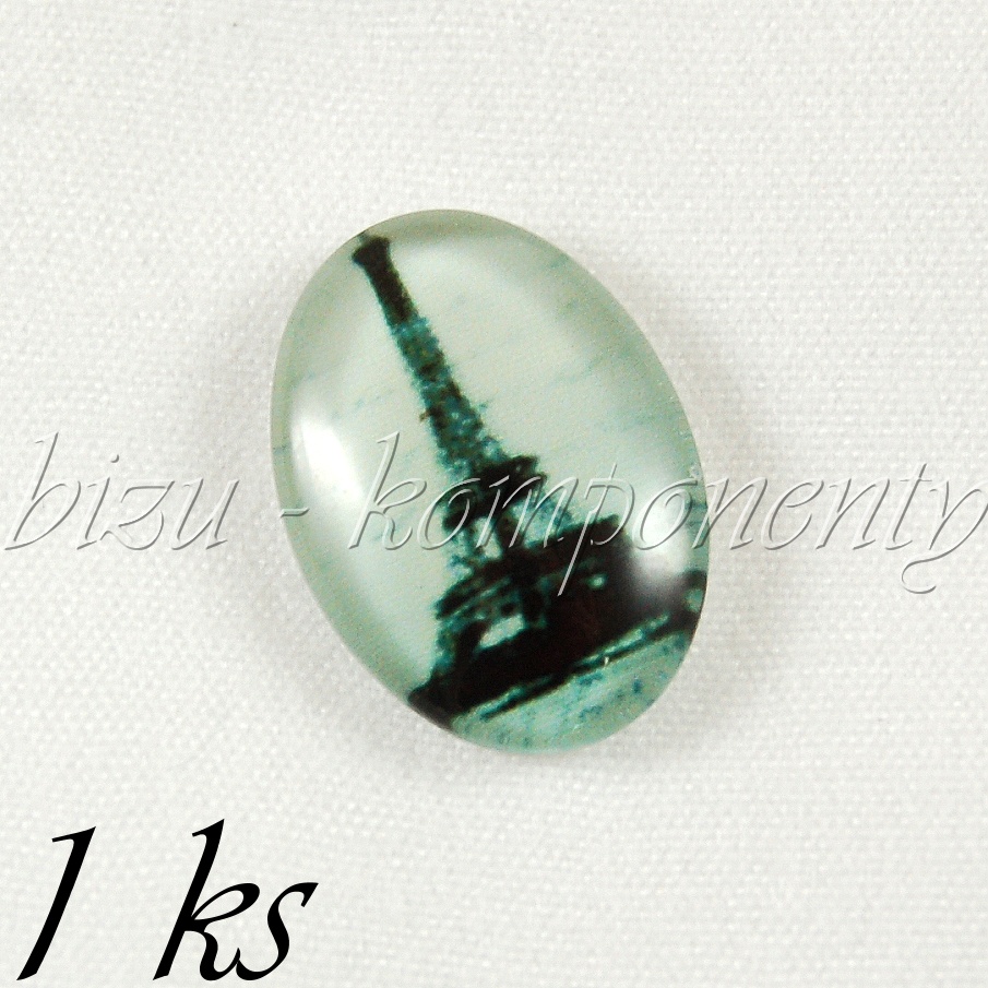 Skleněný kabošon Eiffelovka (35 2032)