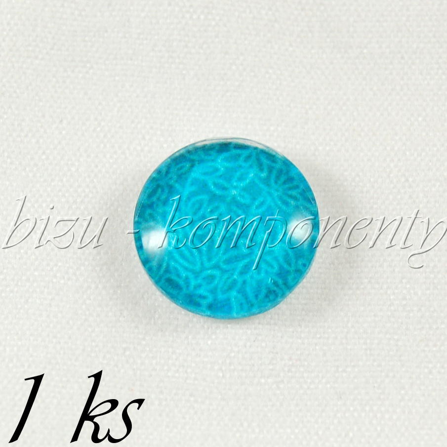 Skleněný kabošon světle modrý (35 2026)