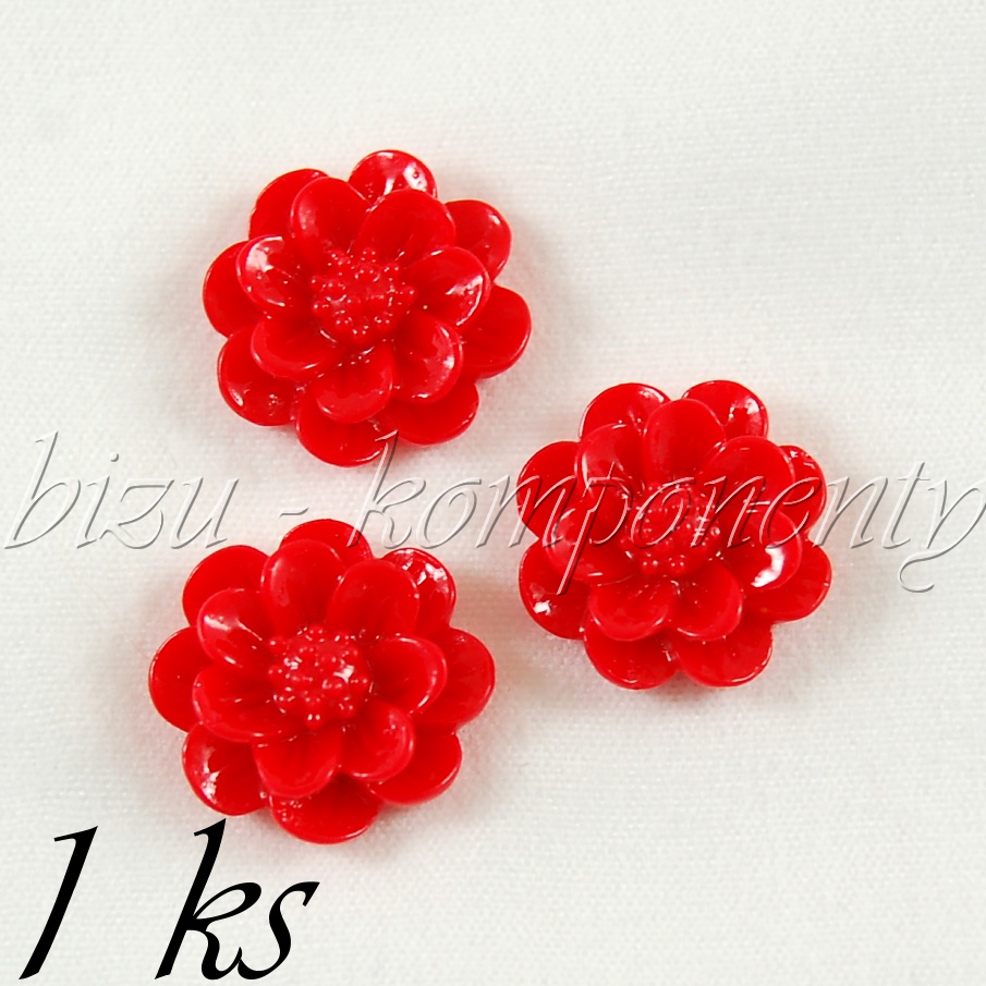 Červený kabošon kateřinka (35 0039)