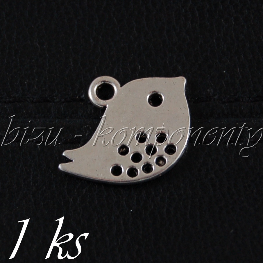 Malý ptáček zpěváček, stříbrná barva (02 0814)