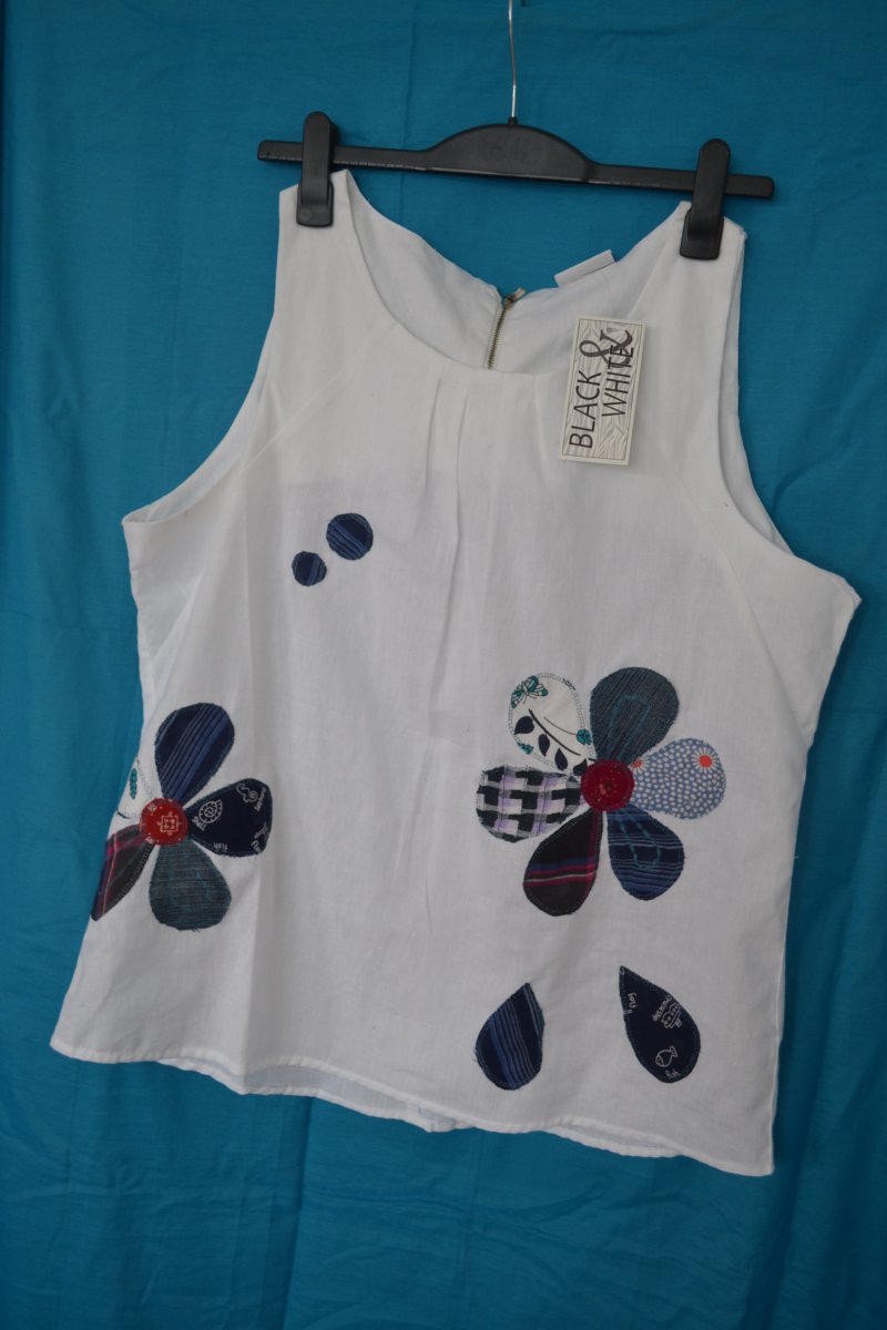 Lněná halena Otisk Léta vel.46+