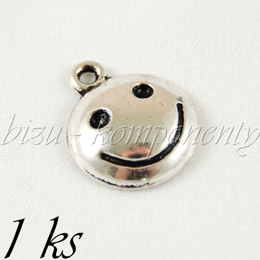 Smajlík, stříbrná barva (02 0917)