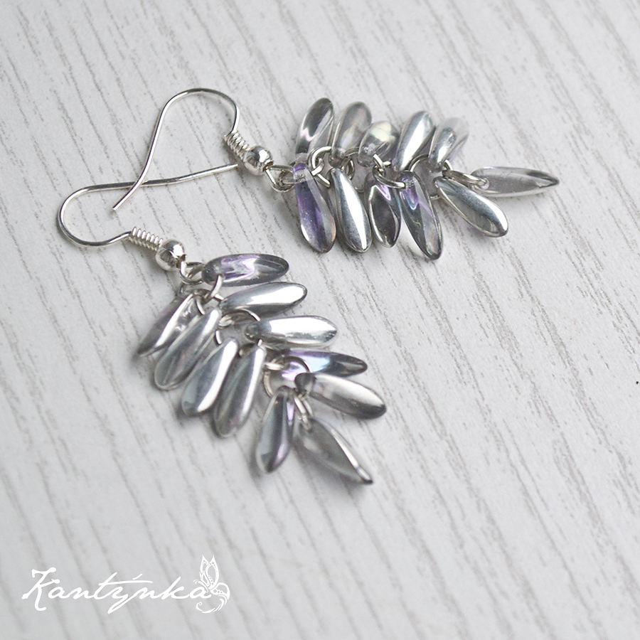 Stříbrné větvičky - náušnice