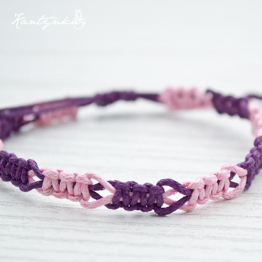 Macramé náramek dvoubarevný