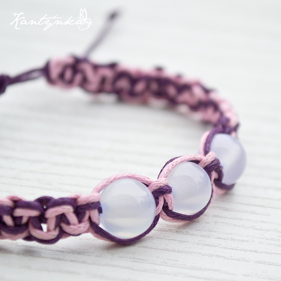 Macramé náramek dvoubarevný