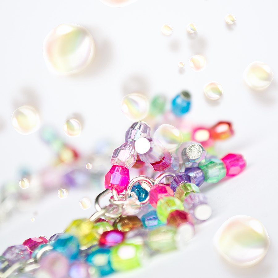 Pastelový třpyt bublin