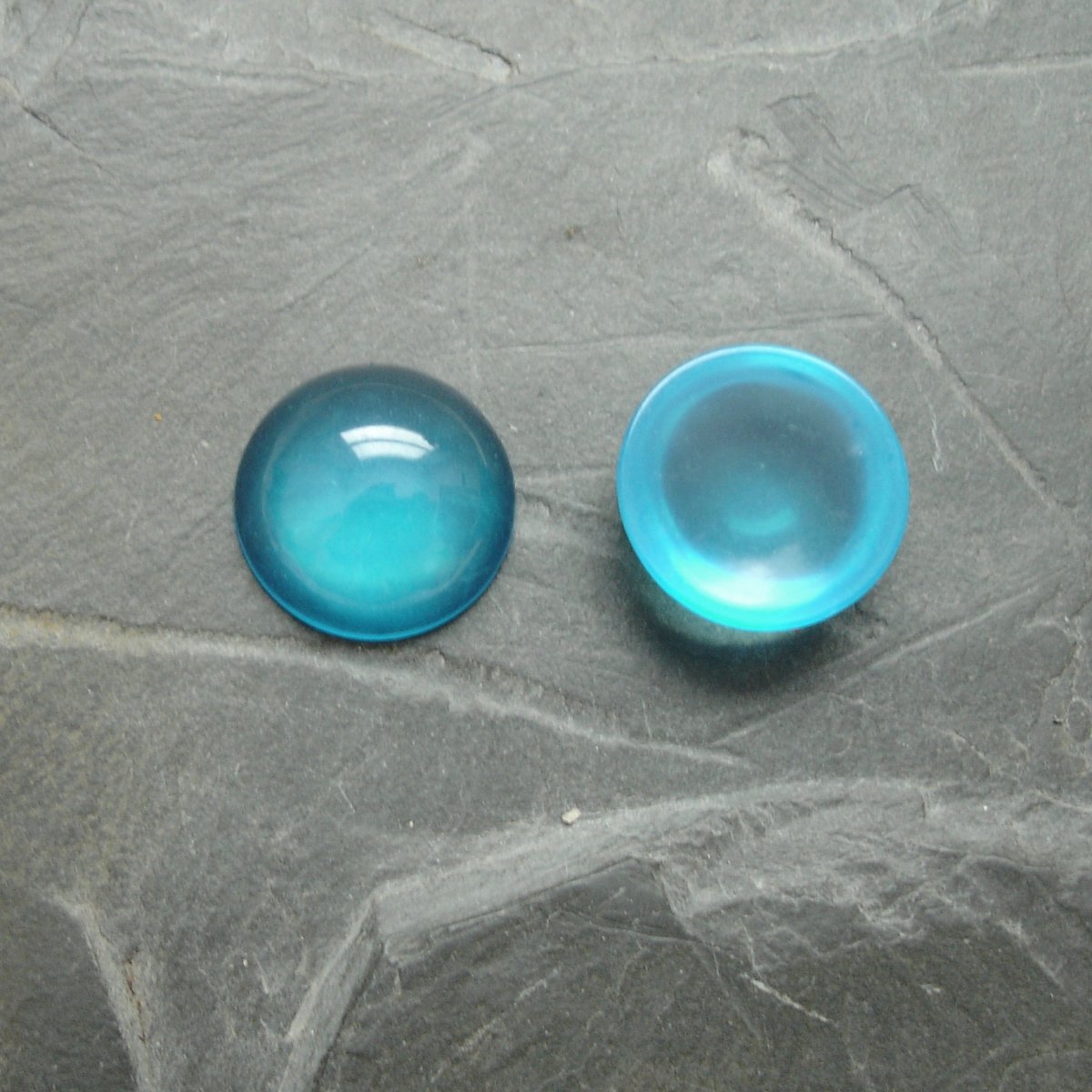 Kabošon kulatý 14mm - modrý - 1 ks