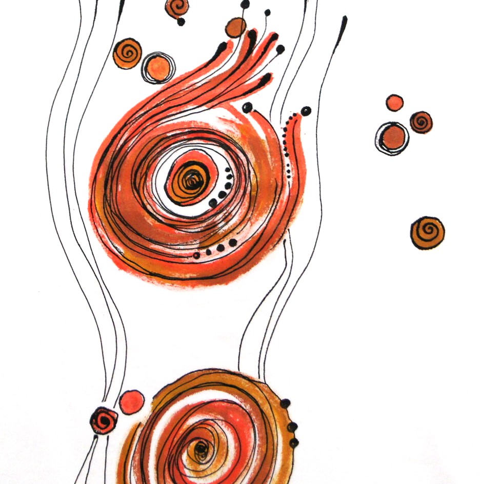 Malované triko bílé 