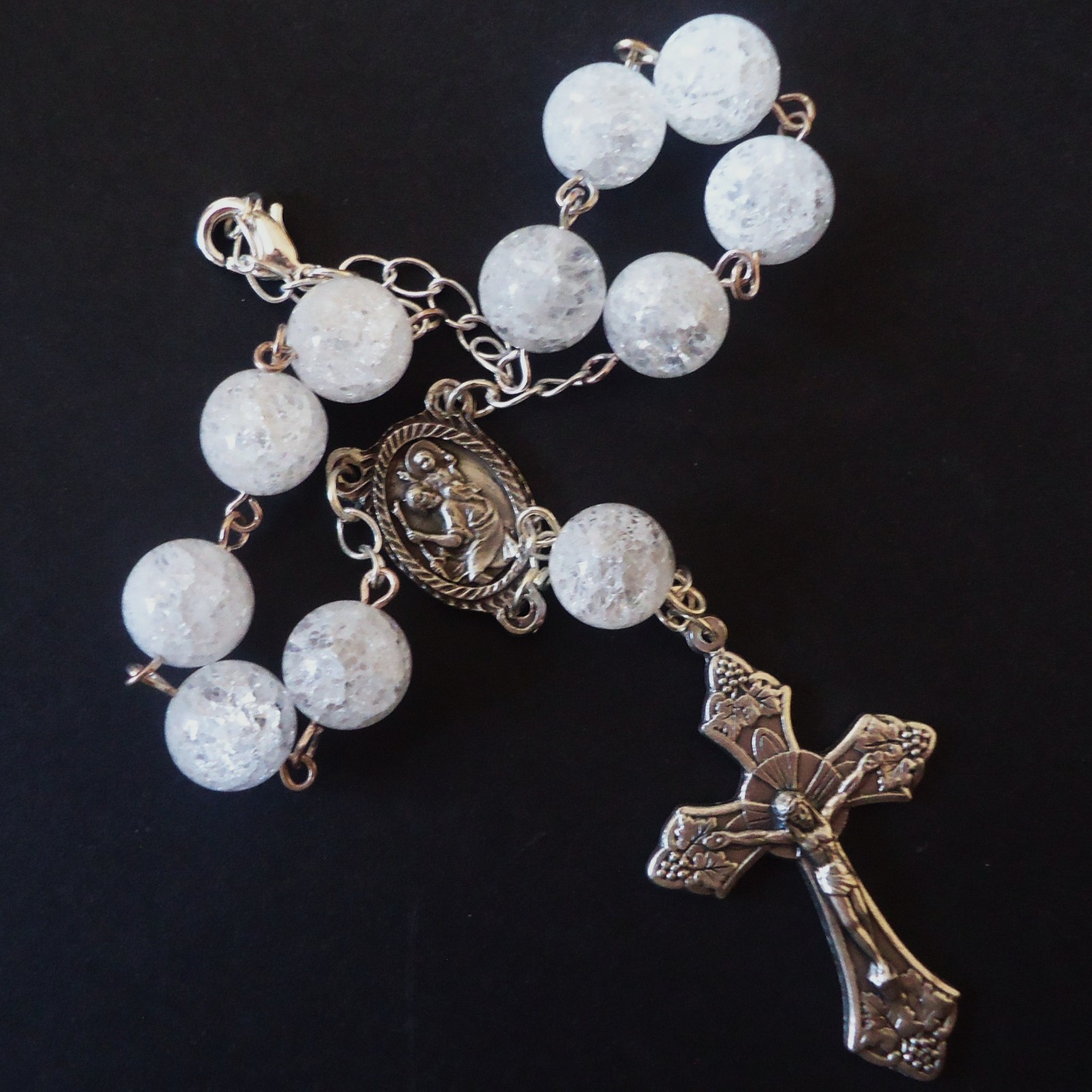 Růženec do auta se Svatým Kryštofem (KŘIŠŤÁL)