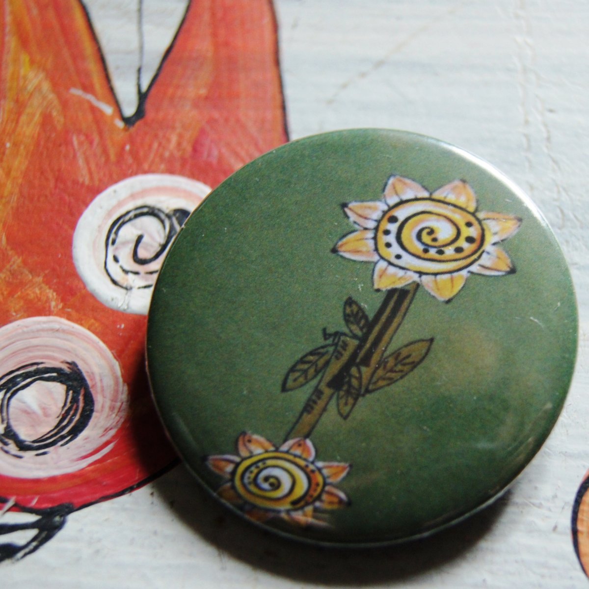 Originální placka - kytkatá