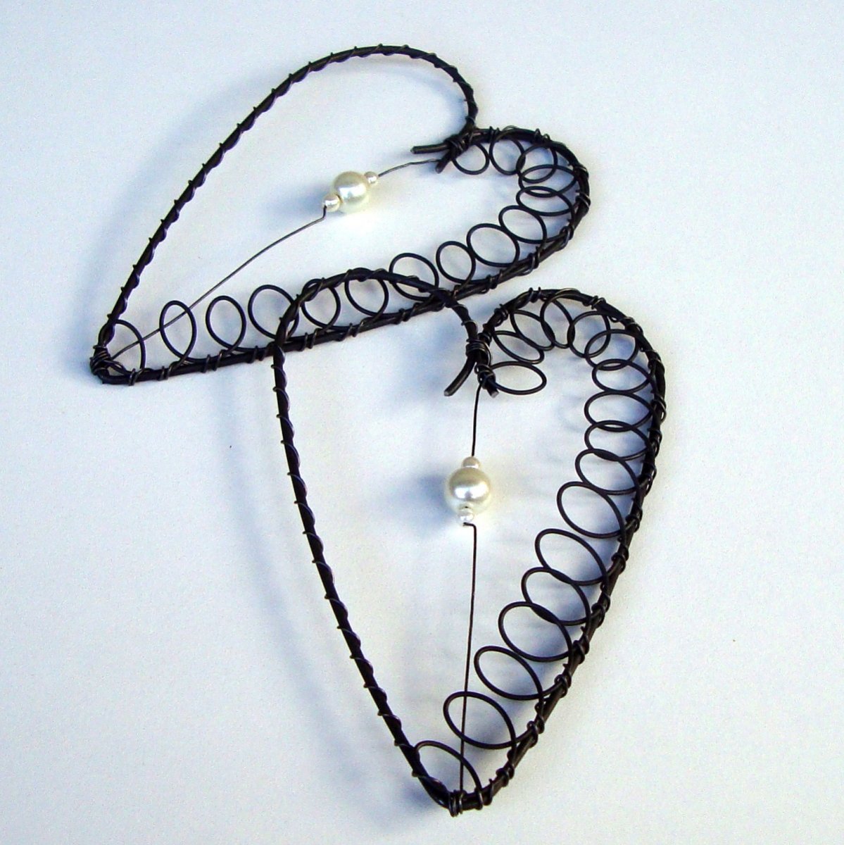 Drátované srdíčko krajkové