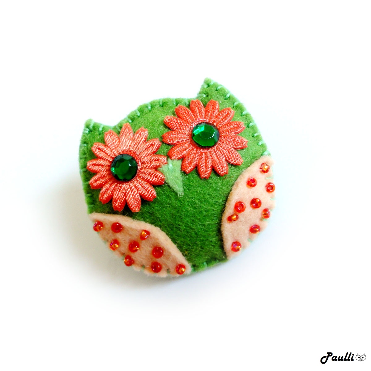 Zeleno oranžová sovička