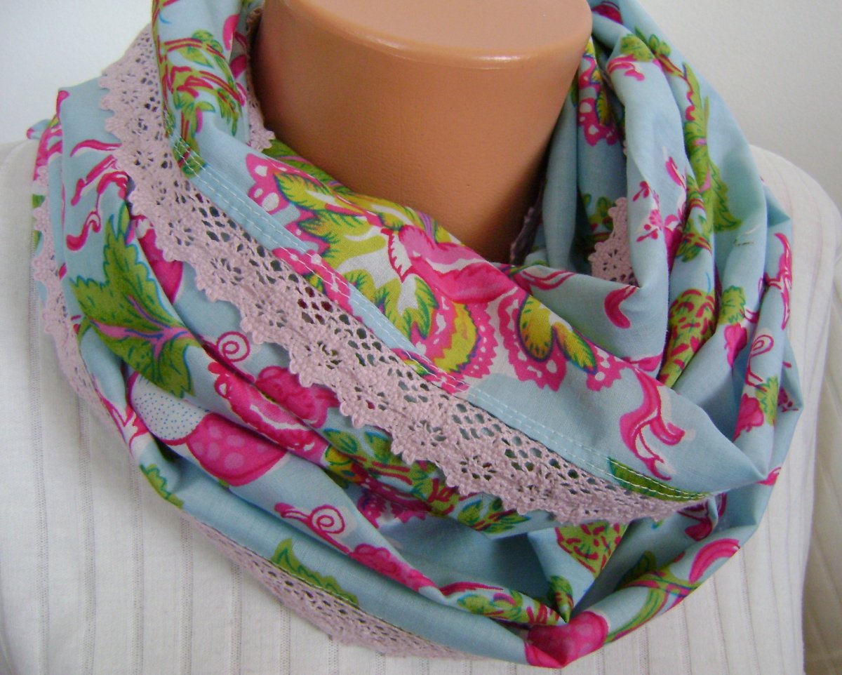 letní nekonečná šála s kraječkou