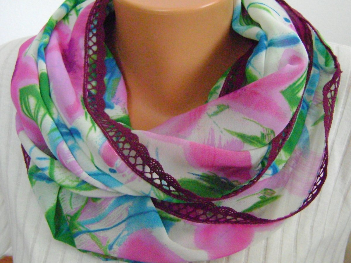 letní nekonečná šála s kraječkou