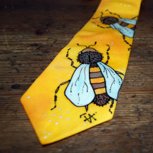 Malovaná kravata včelařská - na objednávku