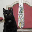 Bílá malovaná kravata  II