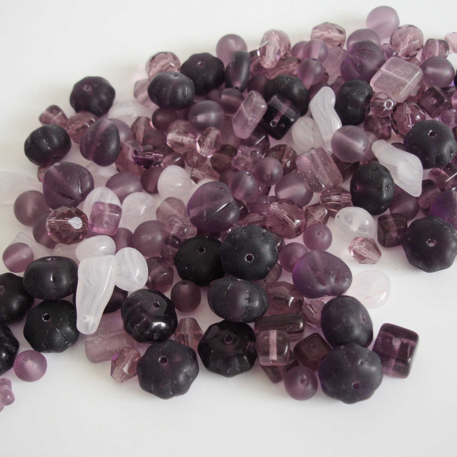 Směs korálků fialová - 50g