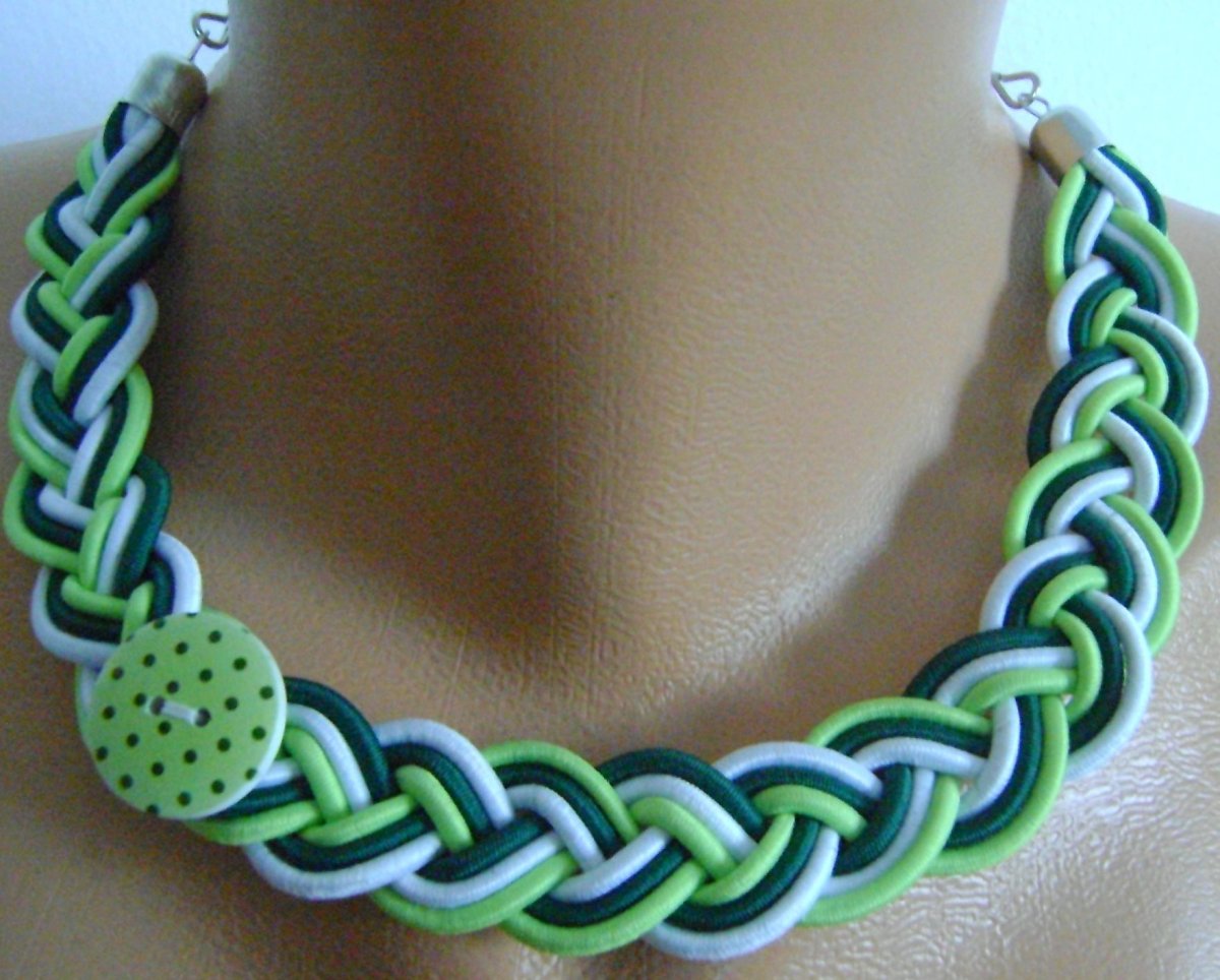 Copánkový náhrdelník s knoflíkem 8