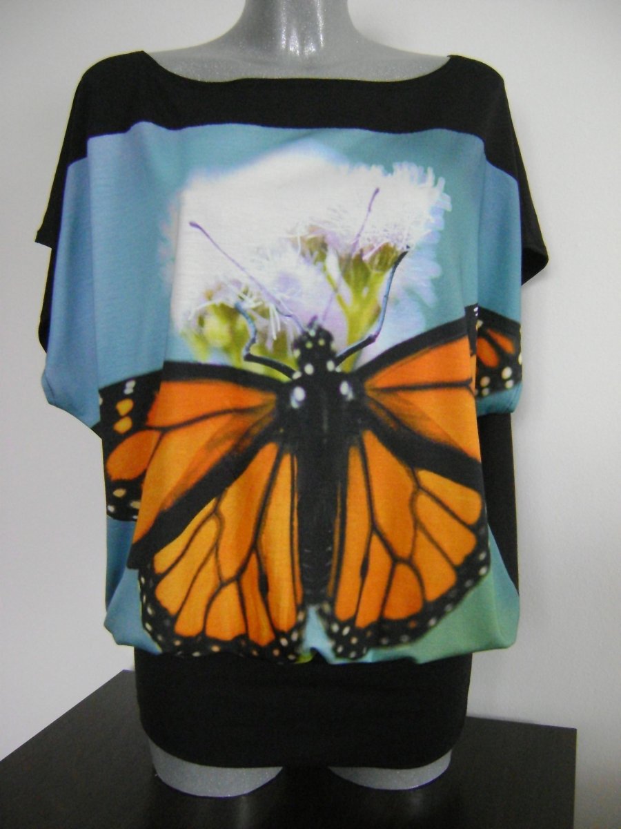 Tunika - originální potisk Motýl, vel.38-42